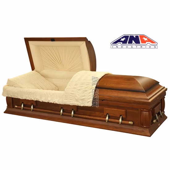Caixão de madeira funerária Ana Solid Us Walnut